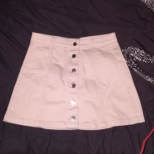 Denim Button-Down Skirt